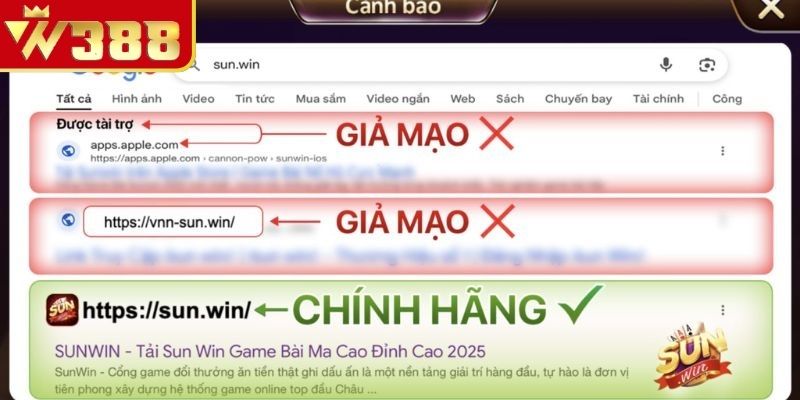 Rủi ro khi truy cập nhầm ứng dụng Sunwin giả mạo